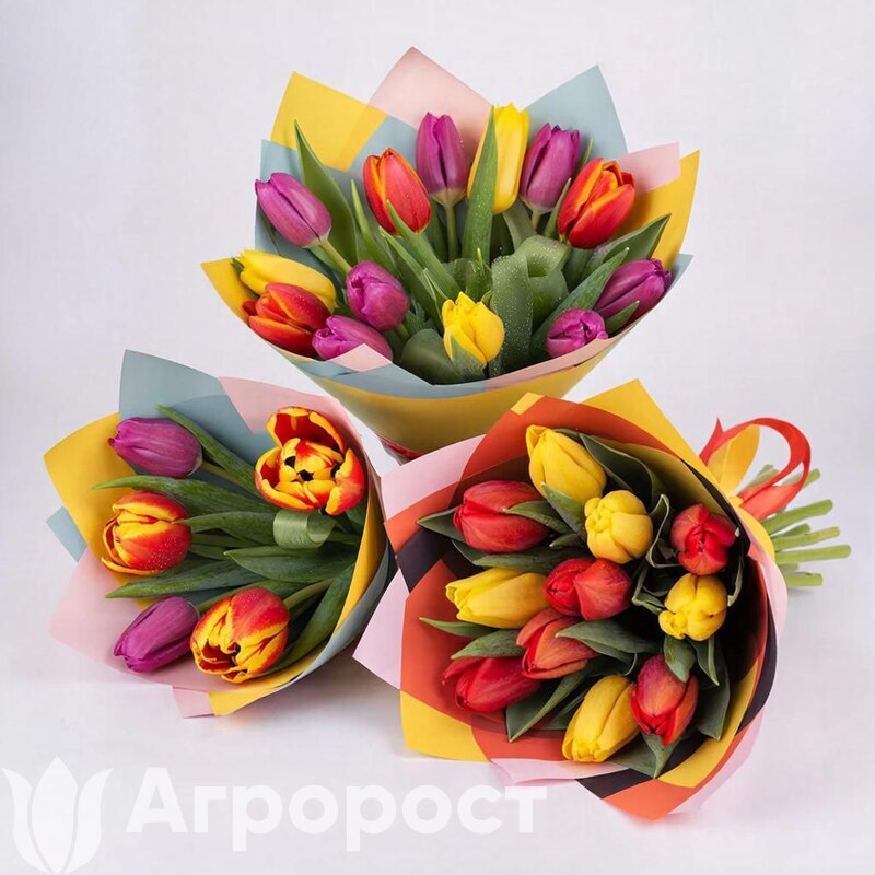 Букеты из тюльпанов к 8 марта